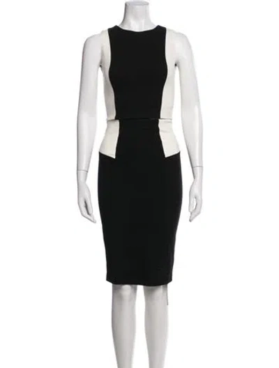 Pre-owned Alice And Olivia Colorblock Pattern Skirt Set In Black