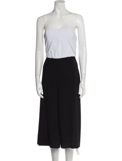 Pre-owned Alice And Olivia Colorblock Pattern Strapless Jumpsuit In Multi