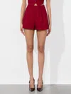 Alice And Olivia Conry Cuffed Shorts In Red