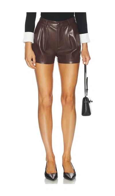 ALICE AND OLIVIA CONRY VEGANLEATHER PLEATED SHORT