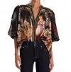 Alice And Olivia Cora Longsleeved Button-down Top In Multi