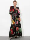 Alice And Olivia Cora Maxi Shirt Dress In In The Wind Floral