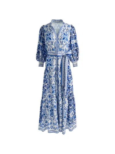 Alice And Olivia Cora Tiered Shirt Dress In Multi