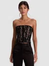 Alice And Olivia Cosette Lace Corset In Black