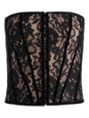 Alice And Olivia Cosette Lace-design Corset In Black