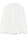 Alice And Olivia Cora Cotton Blouse In White