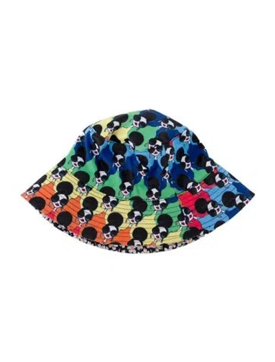 Pre-owned Alice And Olivia Cotton Bucket Hat In Blue