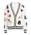 Alice And Olivia Cotton Embroidered Bradley Cardigan In White