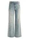 Alice And Olivia Cotton Jeans In Blue