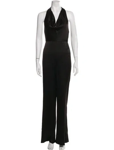 Pre-owned Alice And Olivia Cowl Neck Jumpsuit W/ Tags In Black