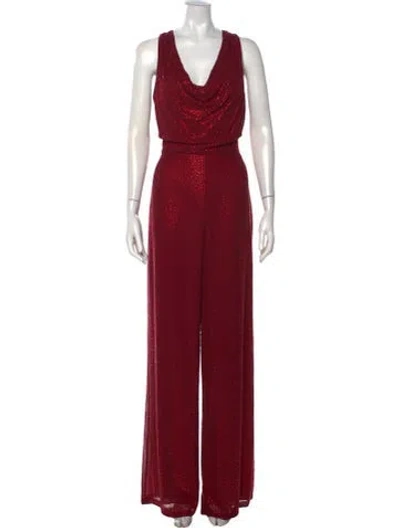 Pre-owned Alice And Olivia Cowl Neck Jumpsuit W/ Tags In Red