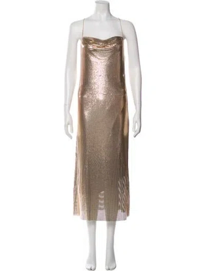 Pre-owned Alice And Olivia Cowl Neck Midi Length Dress W/ Tags