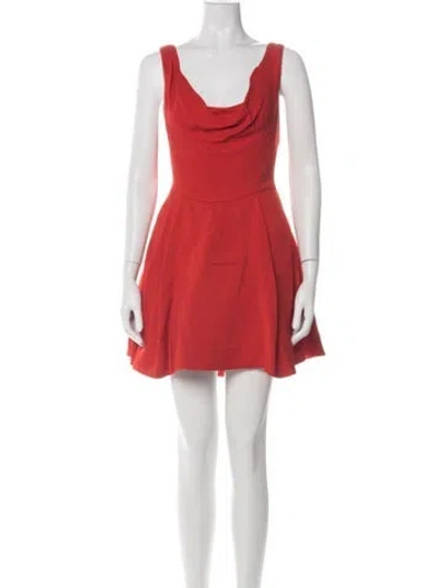 Pre-owned Alice And Olivia Cowl Neck Mini Dress W/ Tags In Multi