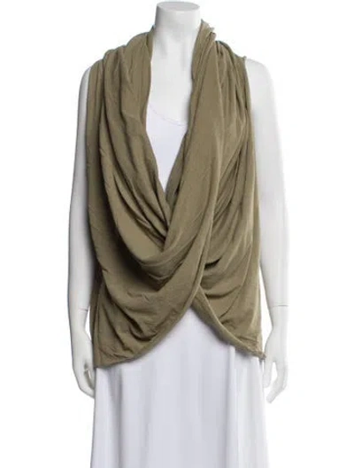 Pre-owned Alice And Olivia Cowl Neck Sleeveless Tunic W/ Tags In Green