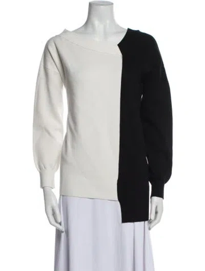 Pre-owned Alice And Olivia Cowl Neck Sweater In Black