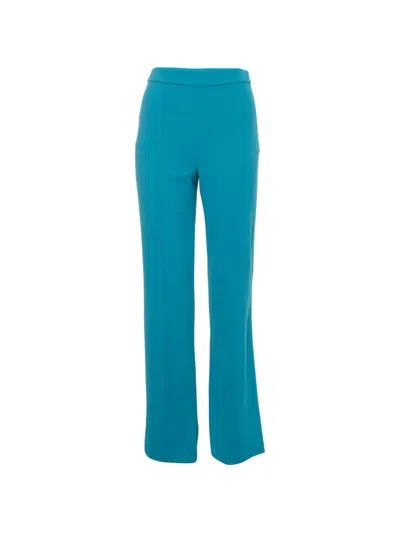Pre-owned Alice And Olivia Crepe Flared Trousers In Blue