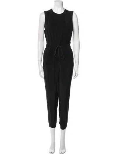 Pre-owned Alice And Olivia Crew Neck Jumpsuit In Black