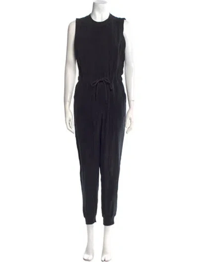 Pre-owned Alice And Olivia Crew Neck Jumpsuit In Black