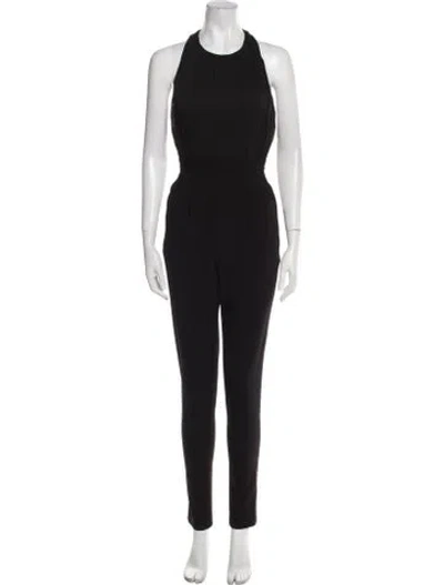Pre-owned Alice And Olivia Crew Neck Jumpsuit In Black