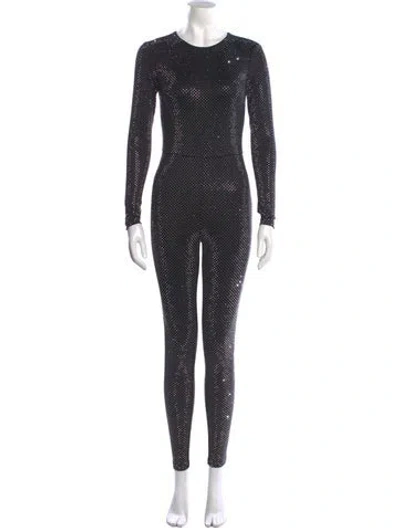 Pre-owned Alice And Olivia Crew Neck Jumpsuit In Black