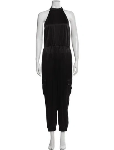 Pre-owned Alice And Olivia Crew Neck Jumpsuit In Black
