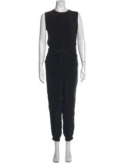 Pre-owned Alice And Olivia Crew Neck Jumpsuit In Black