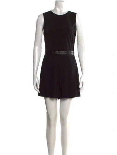 Pre-owned Alice And Olivia Crew Neck Jumpsuit In Black