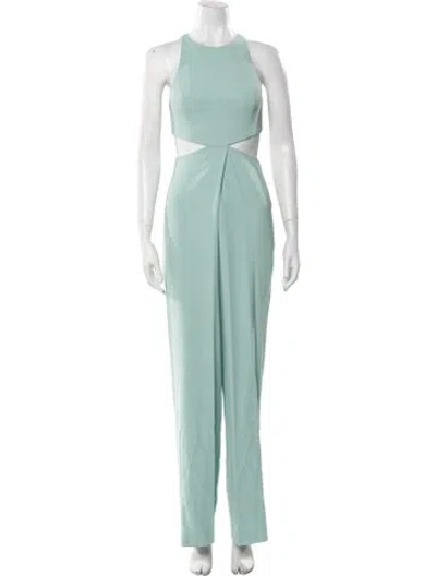 Pre-owned Alice And Olivia Crew Neck Jumpsuit In Green