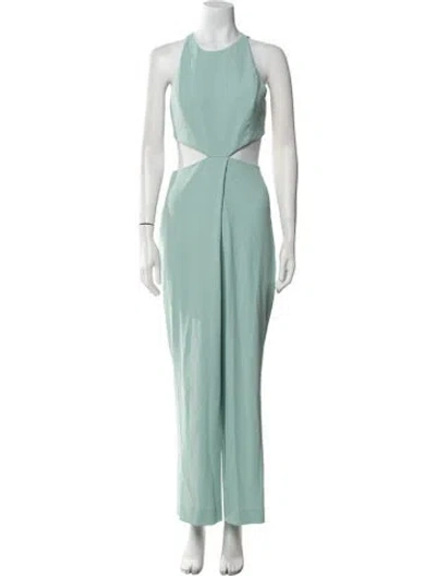 Pre-owned Alice And Olivia Crew Neck Jumpsuit In Green