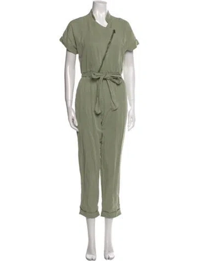 Pre-owned Alice And Olivia Crew Neck Jumpsuit In Green