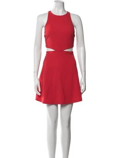 Pre-owned Alice And Olivia Crew Neck Jumpsuit In Red