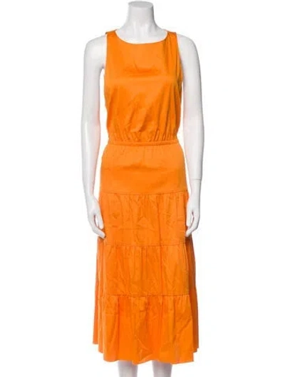 Pre-owned Alice And Olivia Crew Neck Long Dress W/ Tags In Orange