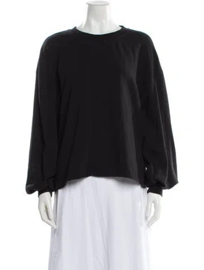 Pre-owned Alice And Olivia Crew Neck Long Sleeve Sweatshirt In Black