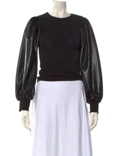 Pre-owned Alice And Olivia Crew Neck Long Sleeve Sweatshirt W/ Tags In Black