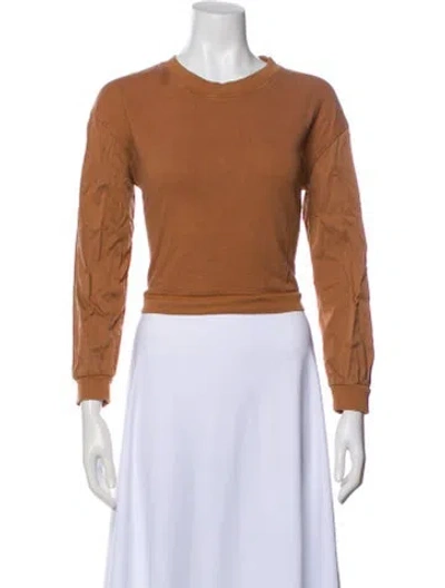 Pre-owned Alice And Olivia Crew Neck Long Sleeve T-shirt In Multi
