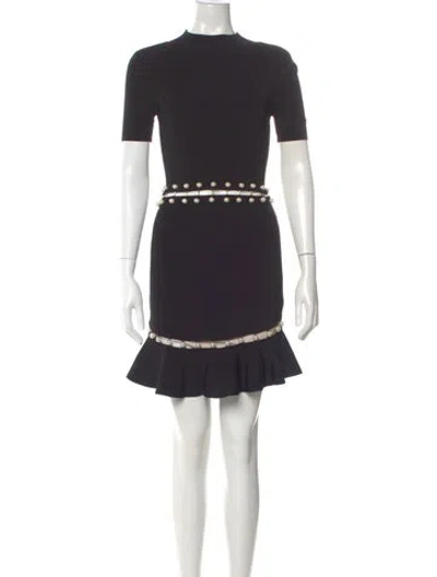 Pre-owned Alice And Olivia Crew Neck Mini Dress In Multi