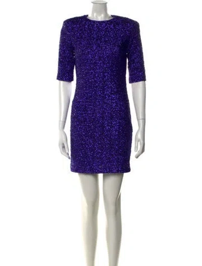Pre-owned Alice And Olivia Crew Neck Mini Dress W/ Tags