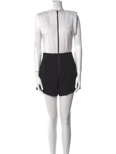 Pre-owned Alice And Olivia Crew Neck Romper