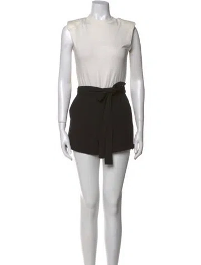 Pre-owned Alice And Olivia Crew Neck Romper