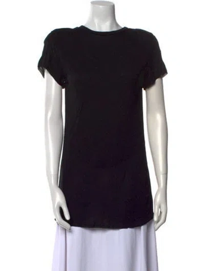 Pre-owned Alice And Olivia Crew Neck Short Sleeve T-shirt In Black