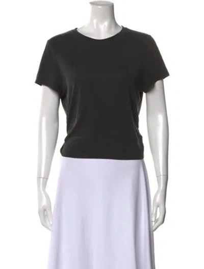 Pre-owned Alice And Olivia Crew Neck Short Sleeve T-shirt In Black