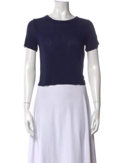 Pre-owned Alice And Olivia Crew Neck Short Sleeve T-shirt In Black