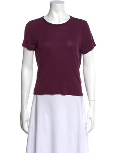 Pre-owned Alice And Olivia Crew Neck Short Sleeve T-shirt In Burgundy