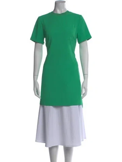 Pre-owned Alice And Olivia Crew Neck Short Sleeve T-shirt In Green