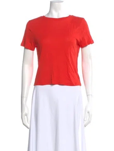Pre-owned Alice And Olivia Crew Neck Short Sleeve T-shirt In Orange