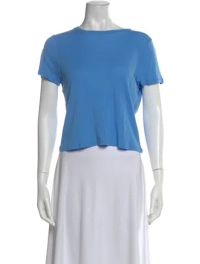 Pre-owned Alice And Olivia Crew Neck Short Sleeve T-shirt W/ Tags In Blue