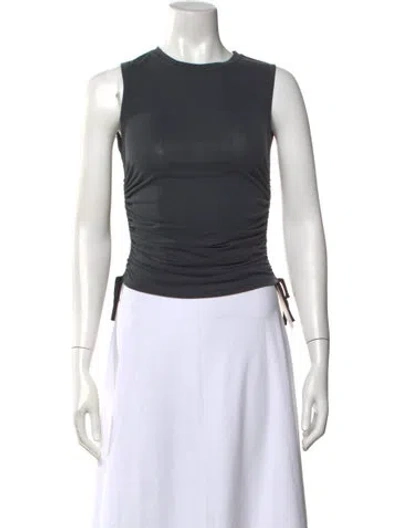 Pre-owned Alice And Olivia Crew Neck Sleeveless Top W/ Tags In Gray