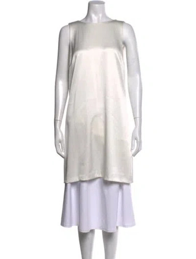 Pre-owned Alice And Olivia Crew Neck Sleeveless Tunic In Neutrals