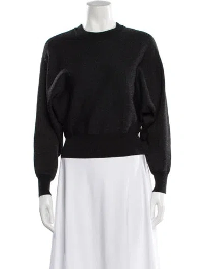 Pre-owned Alice And Olivia Crew Neck Sweater In Black