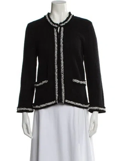 Pre-owned Alice And Olivia Crew Neck Sweater In Black